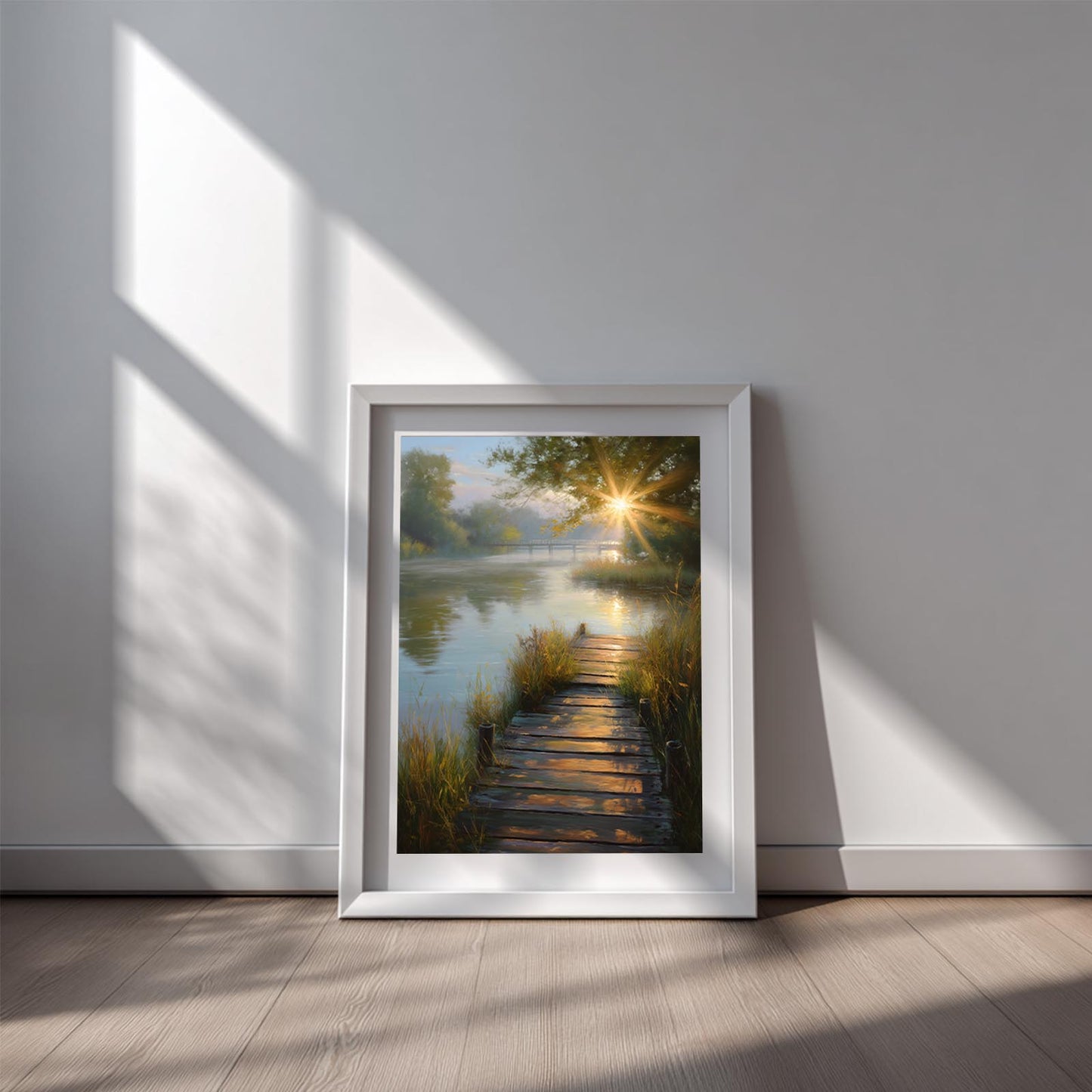 Sunrise Dock Abstract Landscape