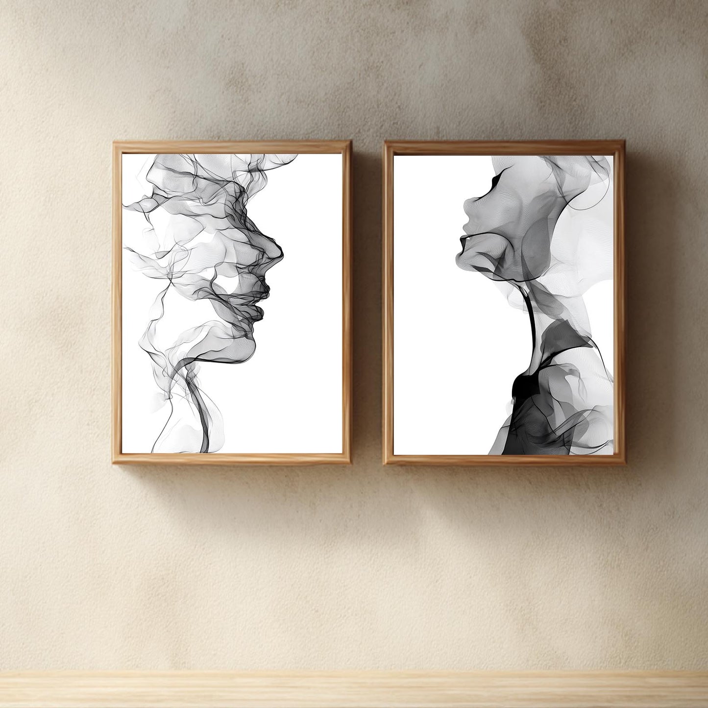 Smoke Shape Black and White Minimalist