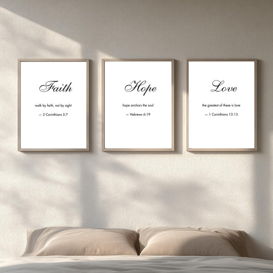 Faith Hope Love Bible Minimalist