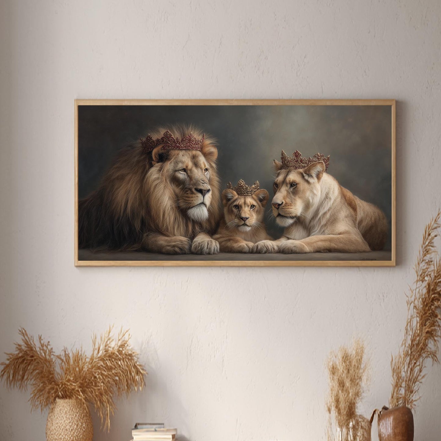 Lion Family Modern Abstract Animals