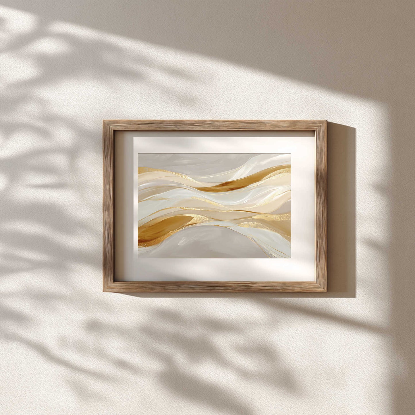 Abstract Beige and Gold Wave