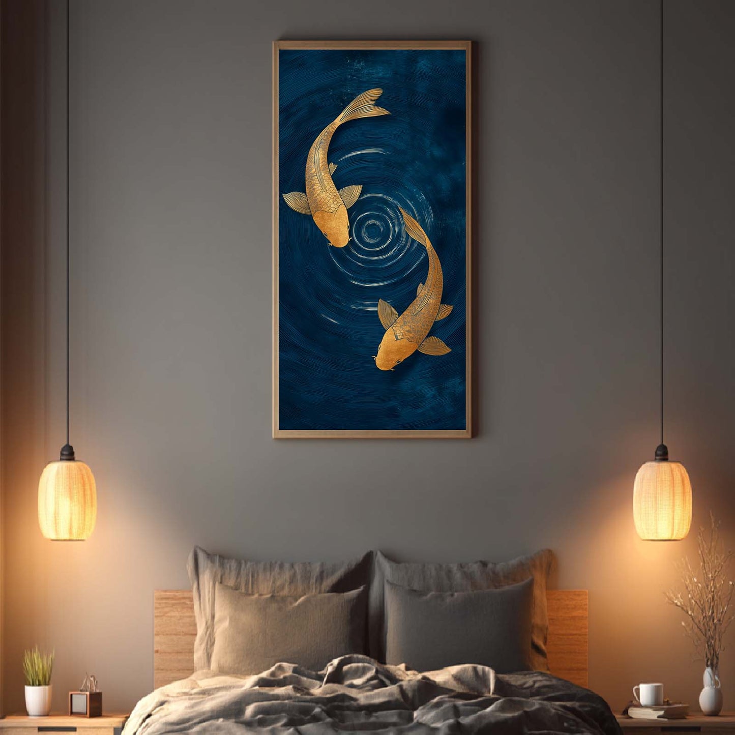 Abstract Oil Painting Koi Fish