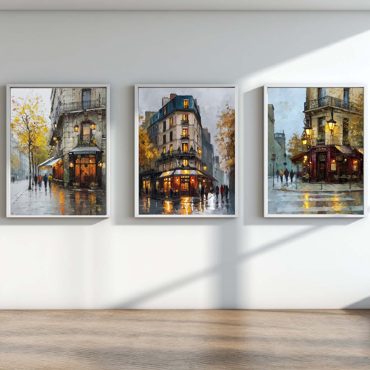 Abstract Landscapes Street Night Scenes Vintage