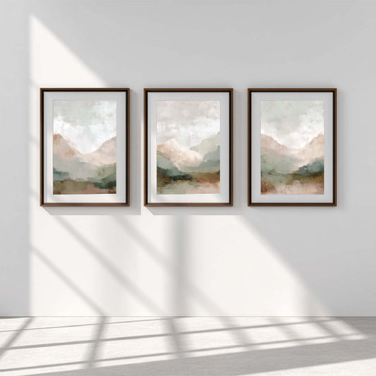 Abstract Landscape Modern Colors Canvas Paintin Wall Art for Bathroom Decoration, Poster Print, Frameless