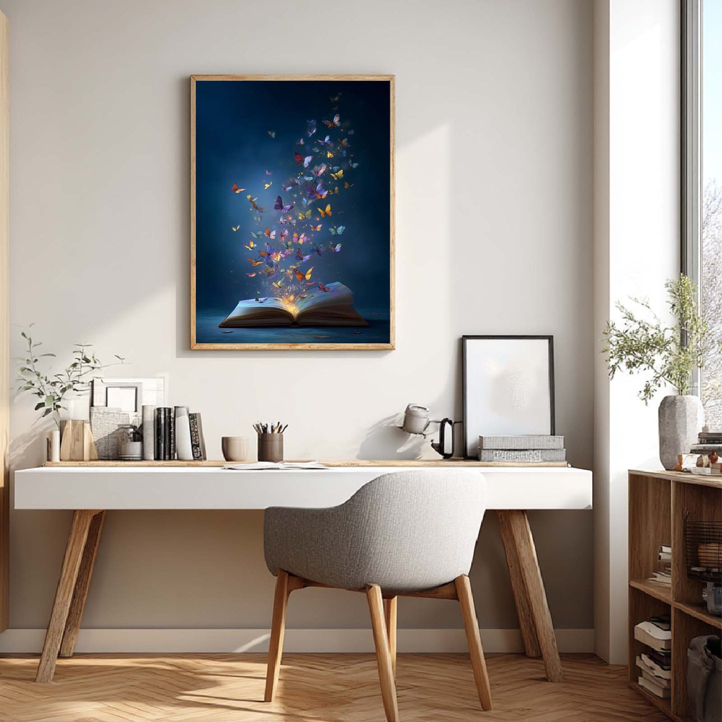 Canvas Painting Abstract Book Butterfly Wall Art Pictures for Living Room Bedroom Decoration Canvas Pictures Poster Frameless