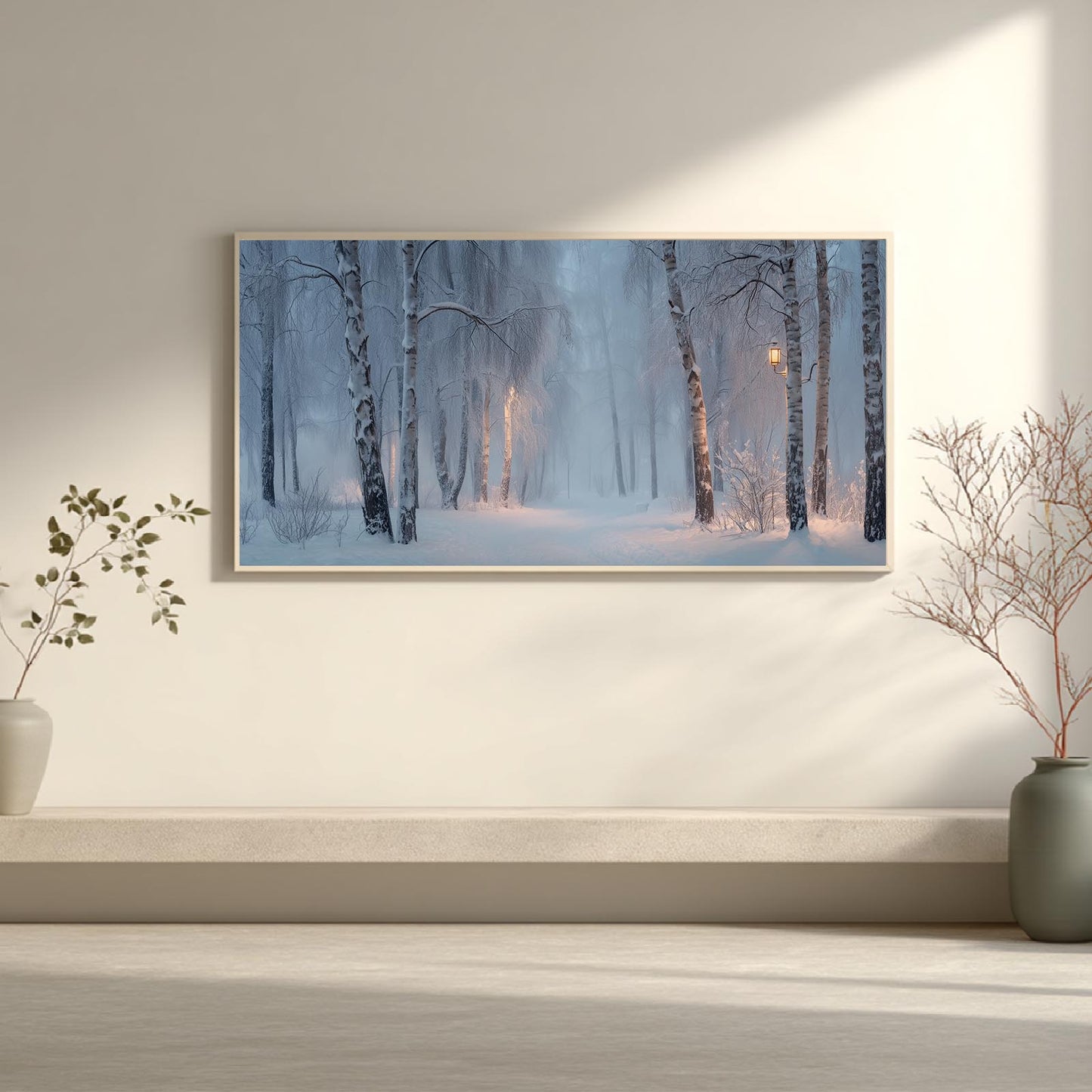 Winter Theme Abstract Forest Landscape