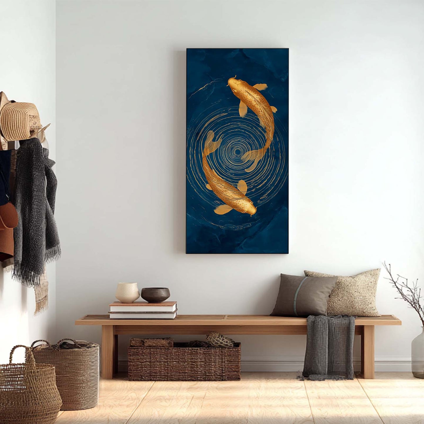 Abstract Oil Painting Koi Fish