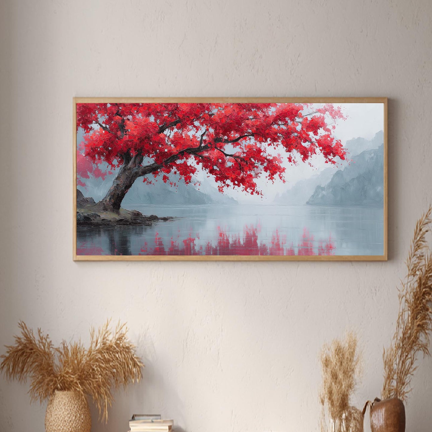 Red Tree Abstract Landscape