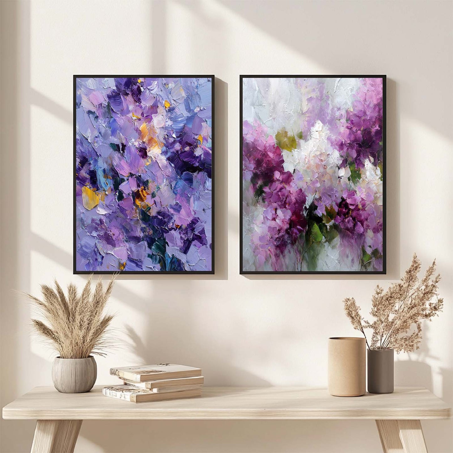 Abstract Oil Painting Purple Lilac