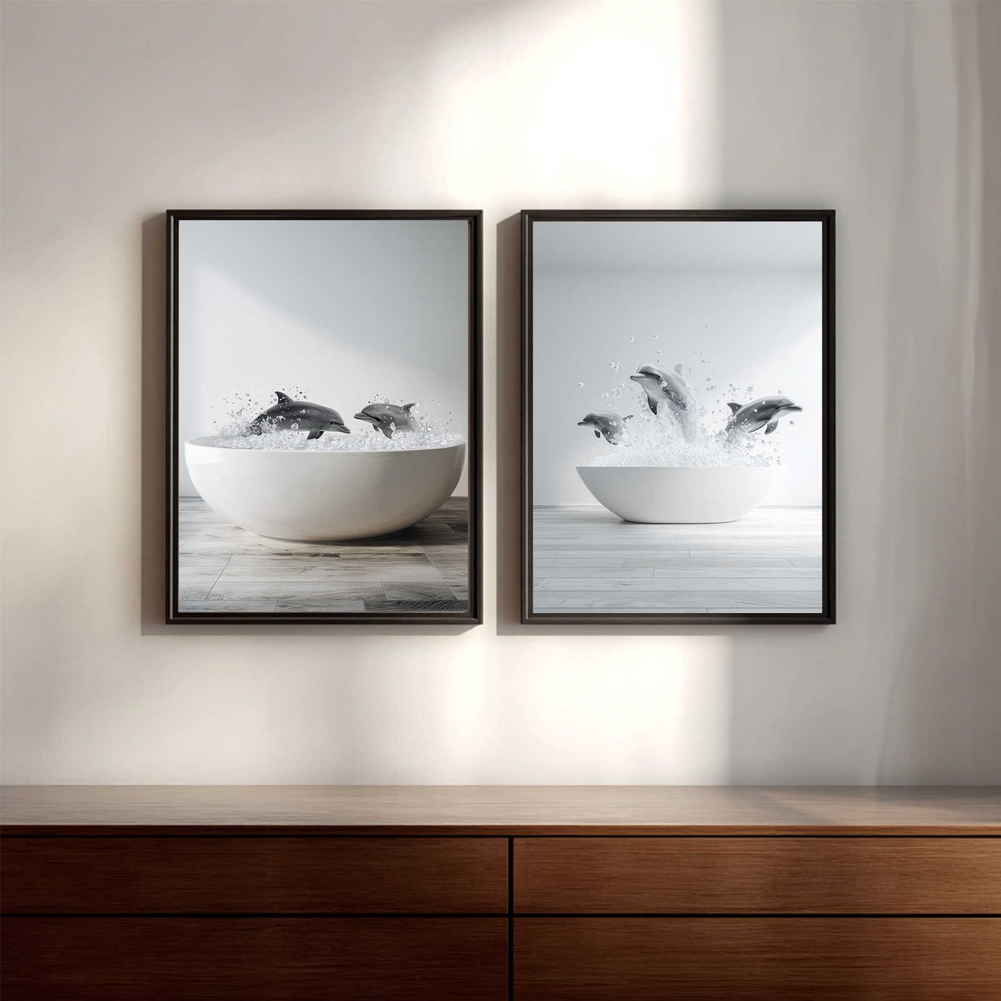 Abstract Funny Animals Taking A Bath