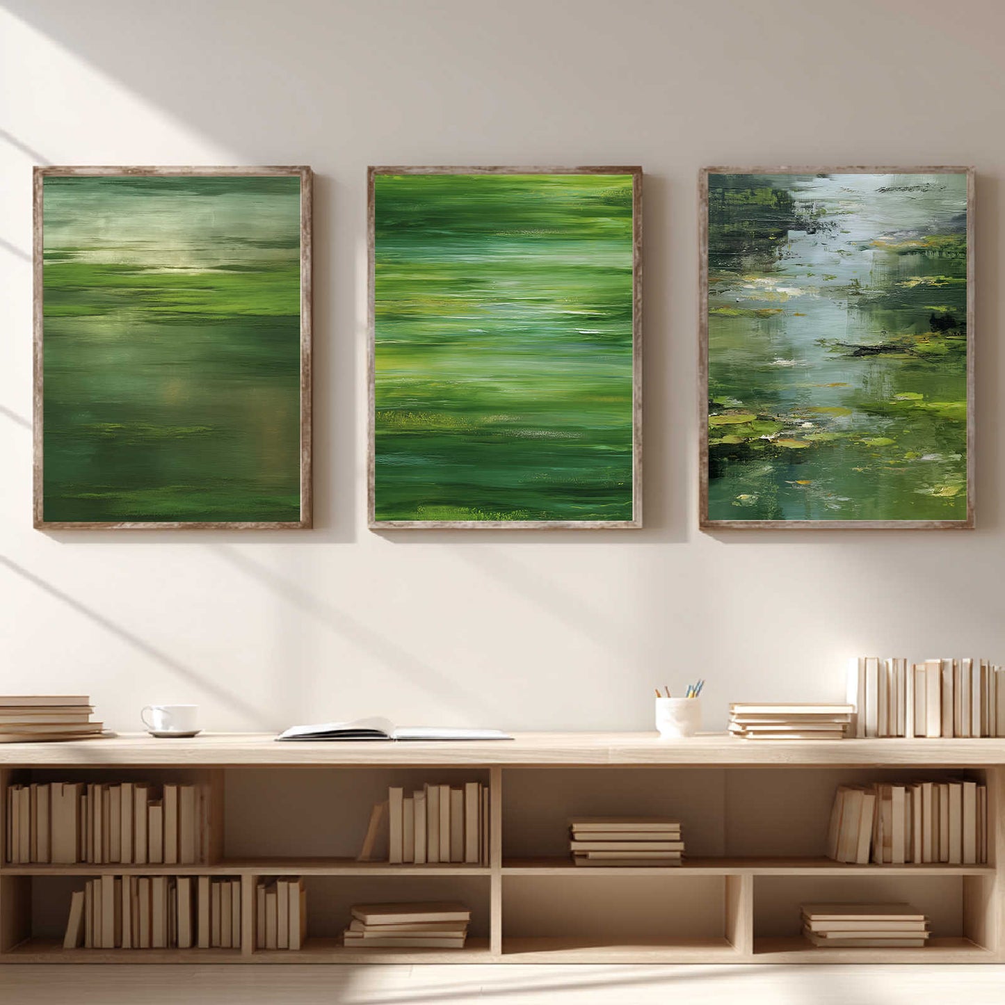 Abstract Landscape Summer Green Pond