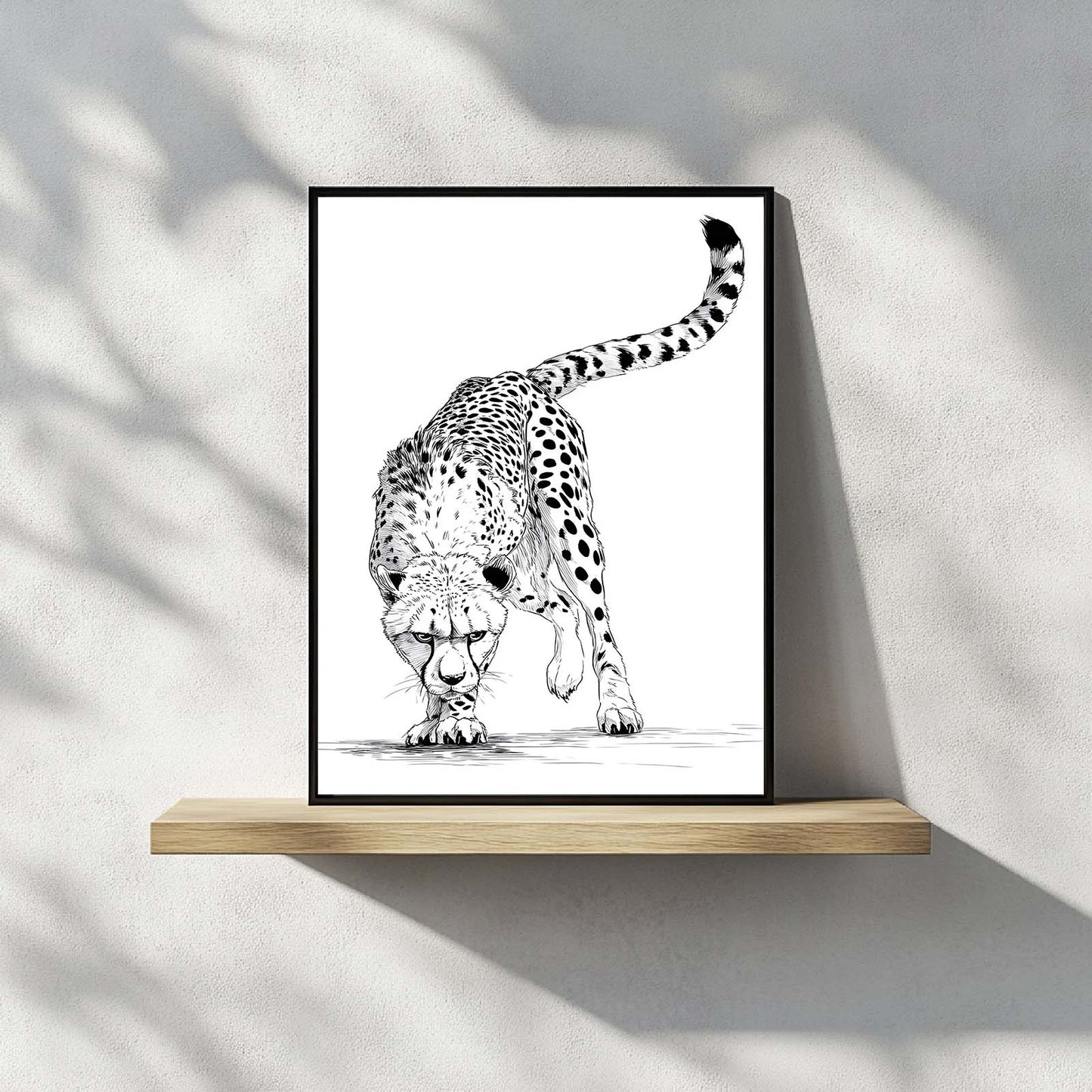 Line Art Animal Leopard