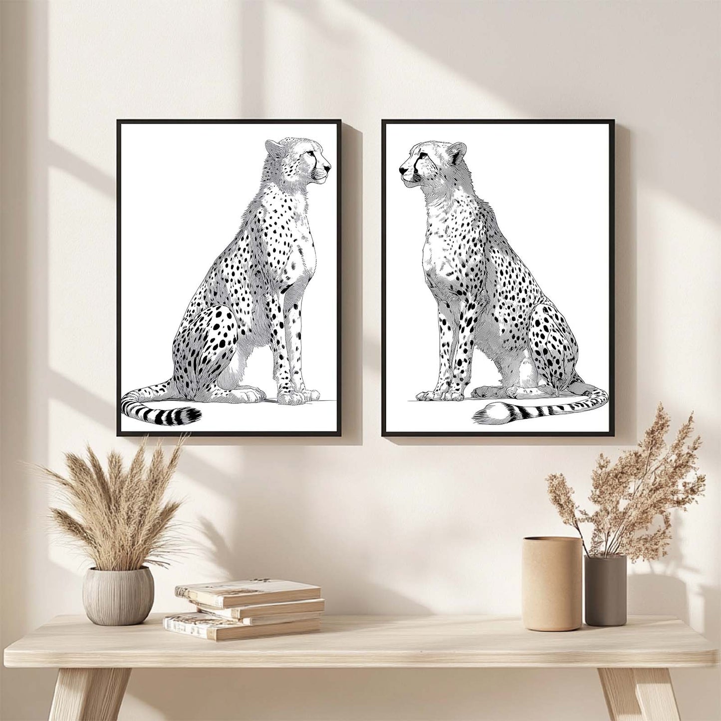 Line Art Animal Leopard