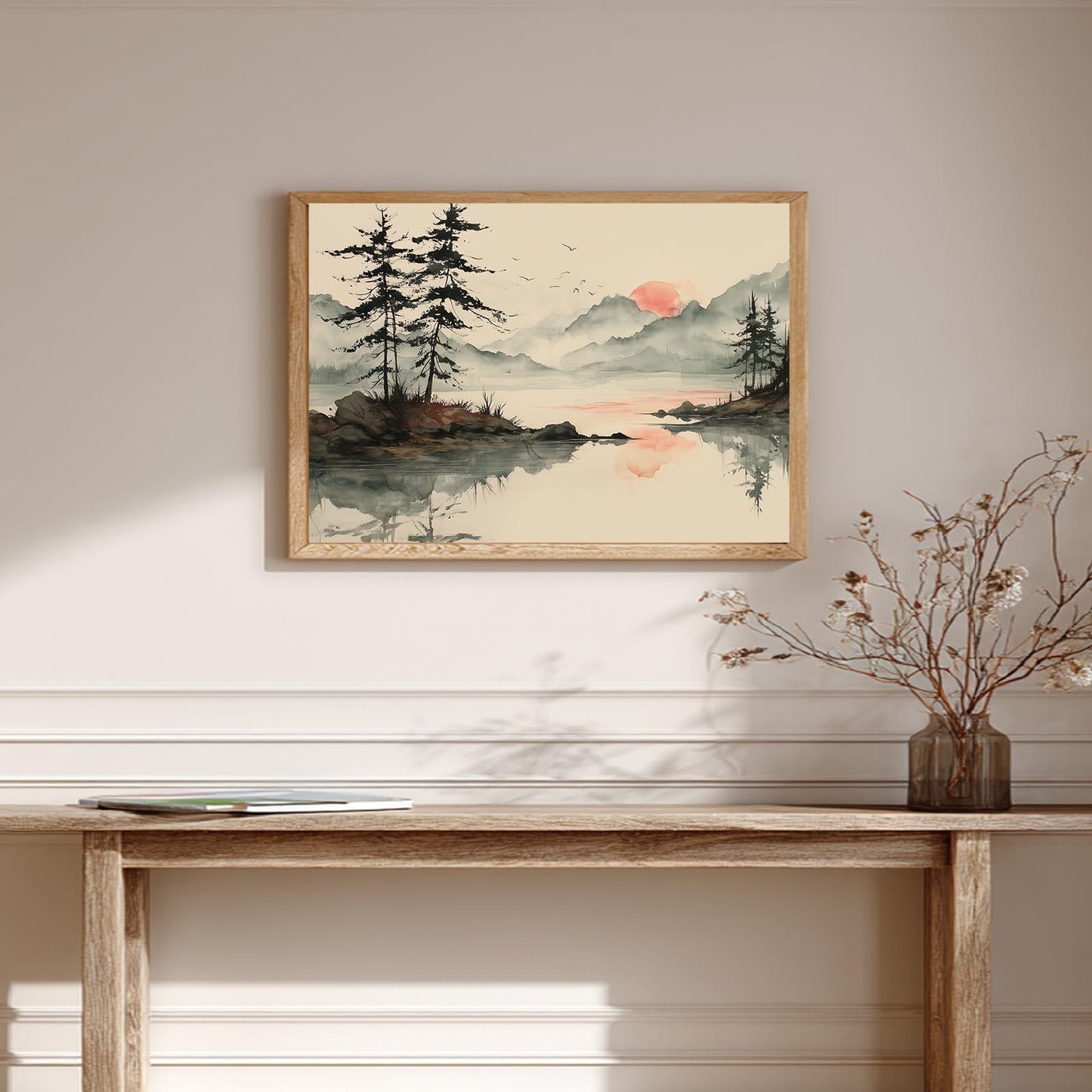 Abstract Landscape Mountain Sunset
