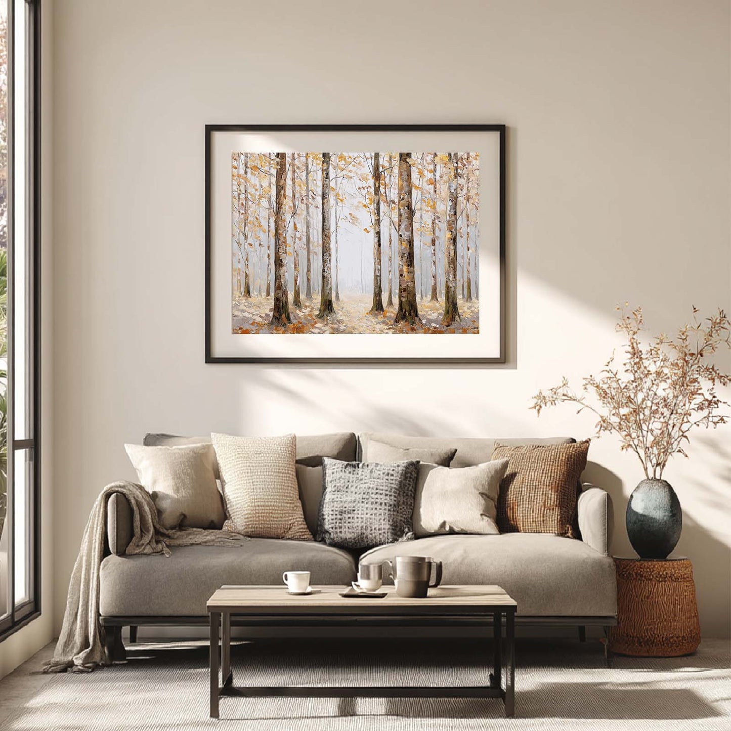 Abstract Oil Painting Desolate Forest