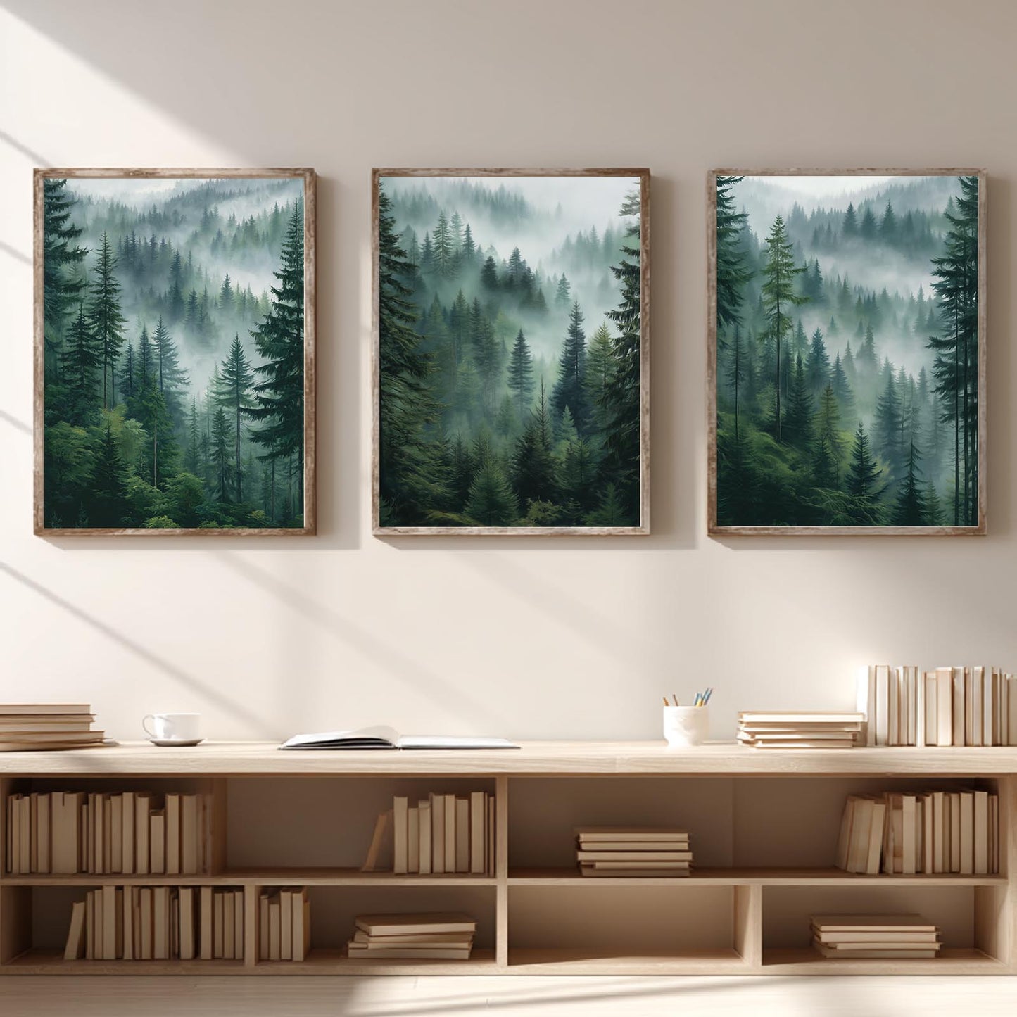 Mountain Mist Nordic Abstract Landscape