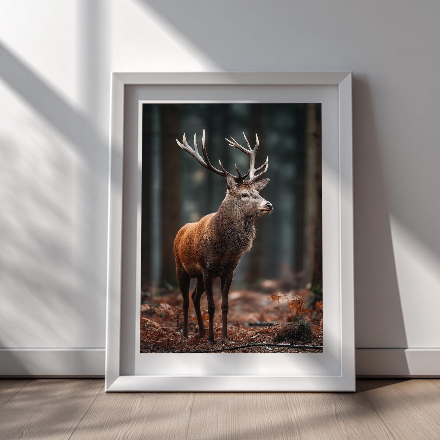 Modern Nordic Mountain Forest Deer