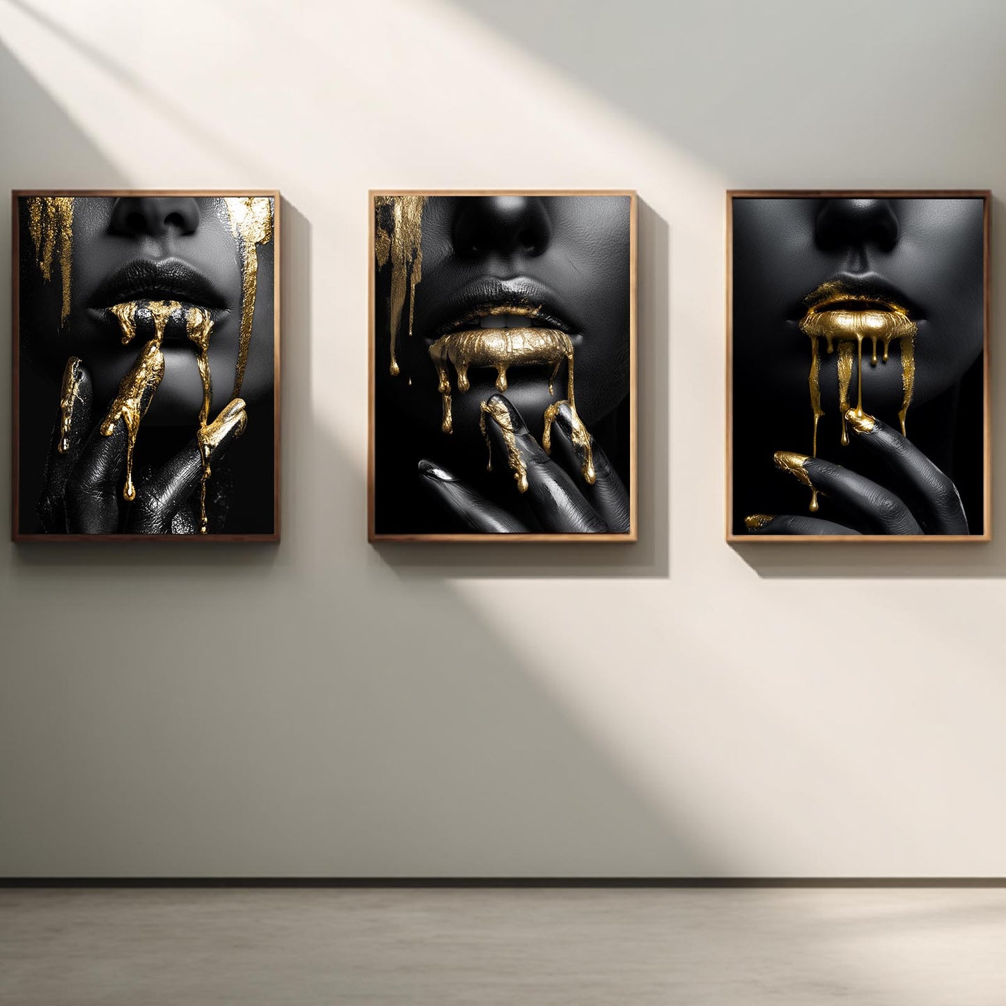 Beautiful African Woman Golden Liquid