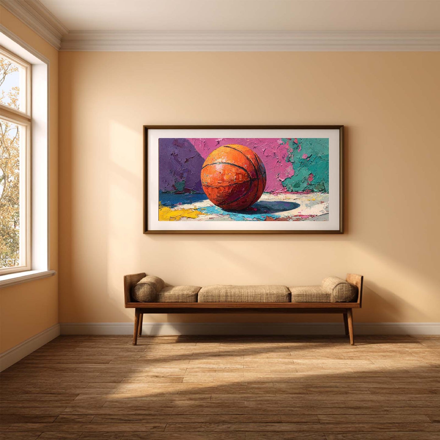 Abstract Oil Painting Basketball