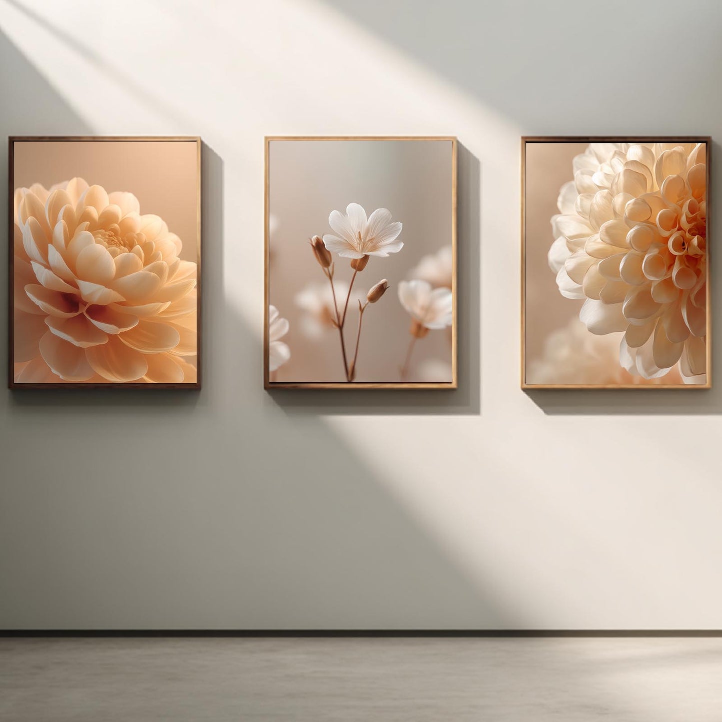 Abstract Floral Beige