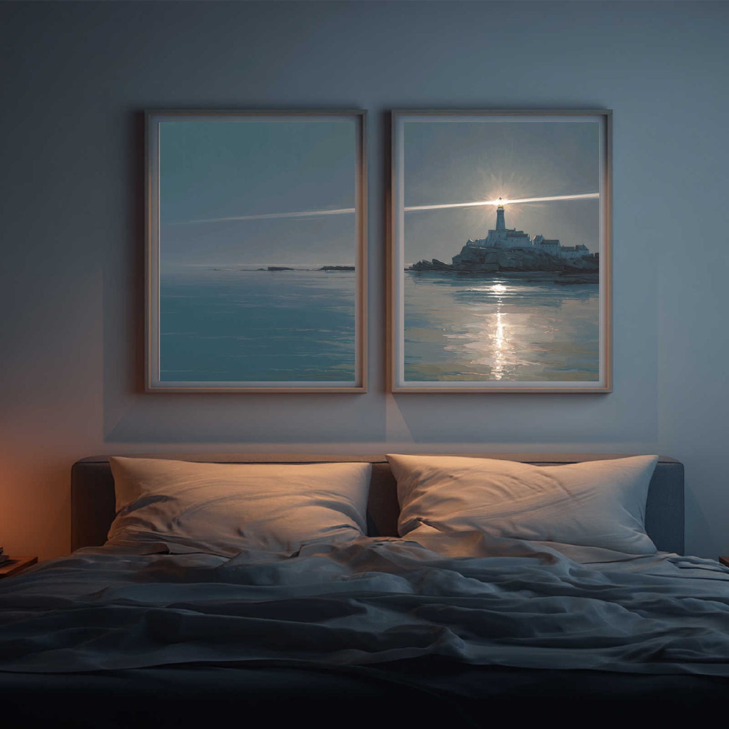 Abstract Lighthouse Sea