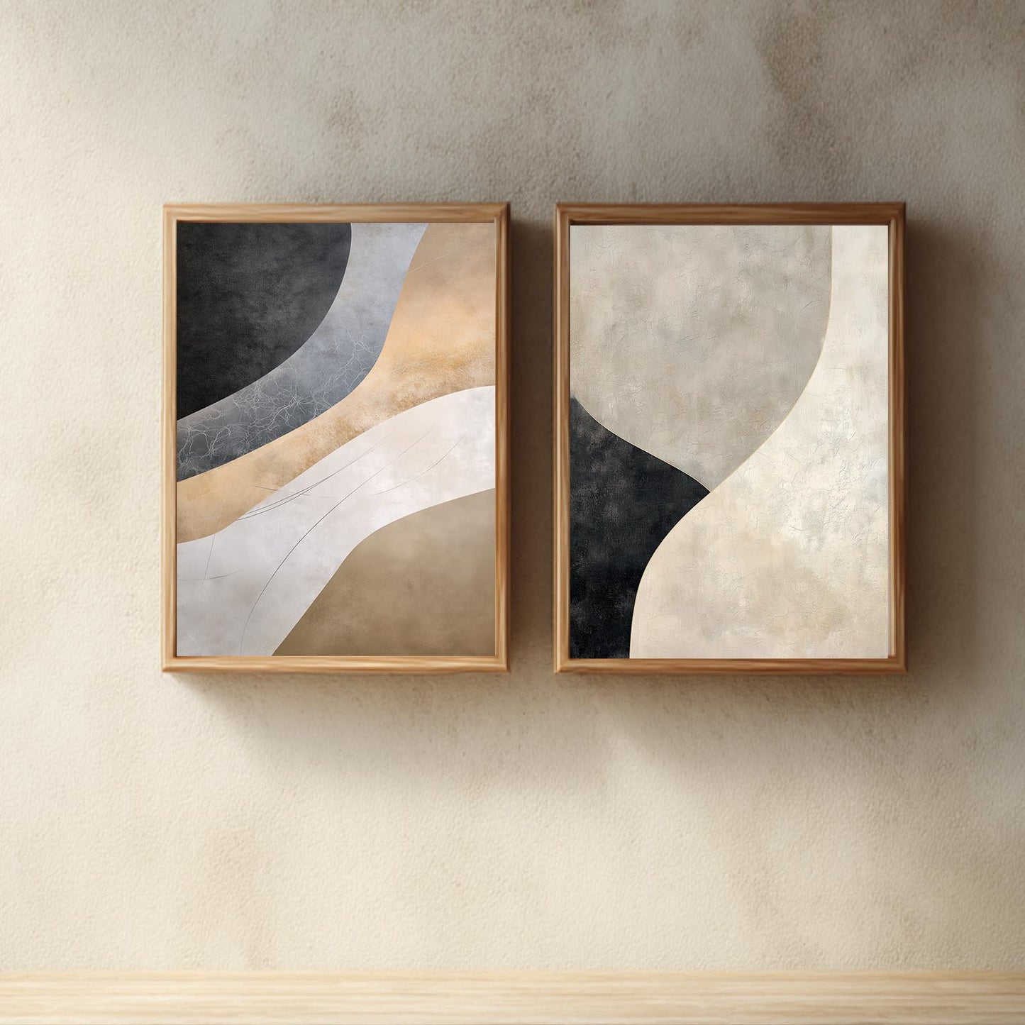 Black Beige Abstract