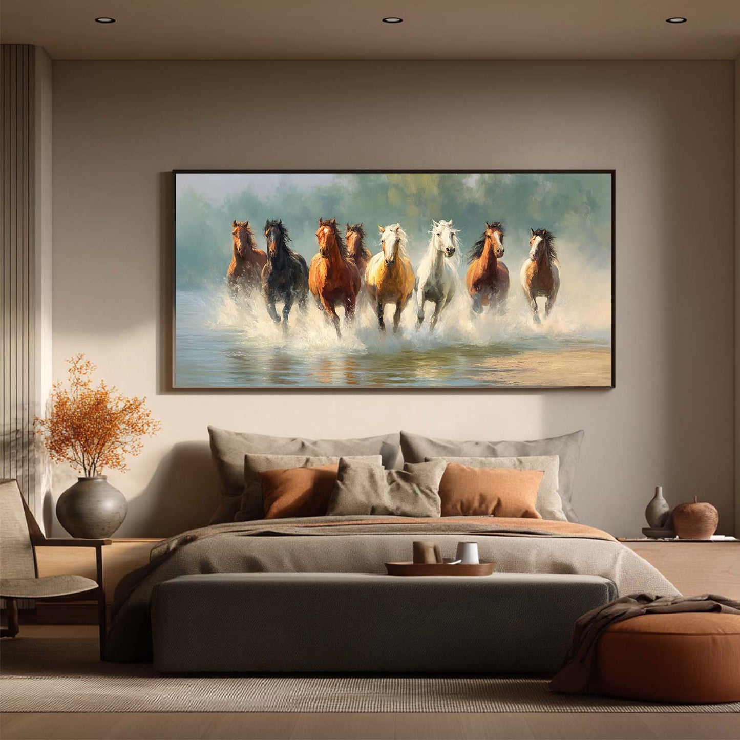 Abstract Horse Canvas Painting Animals Modern Wall Art for Living Room Bedroom Decoration, Poster Print, Frameless