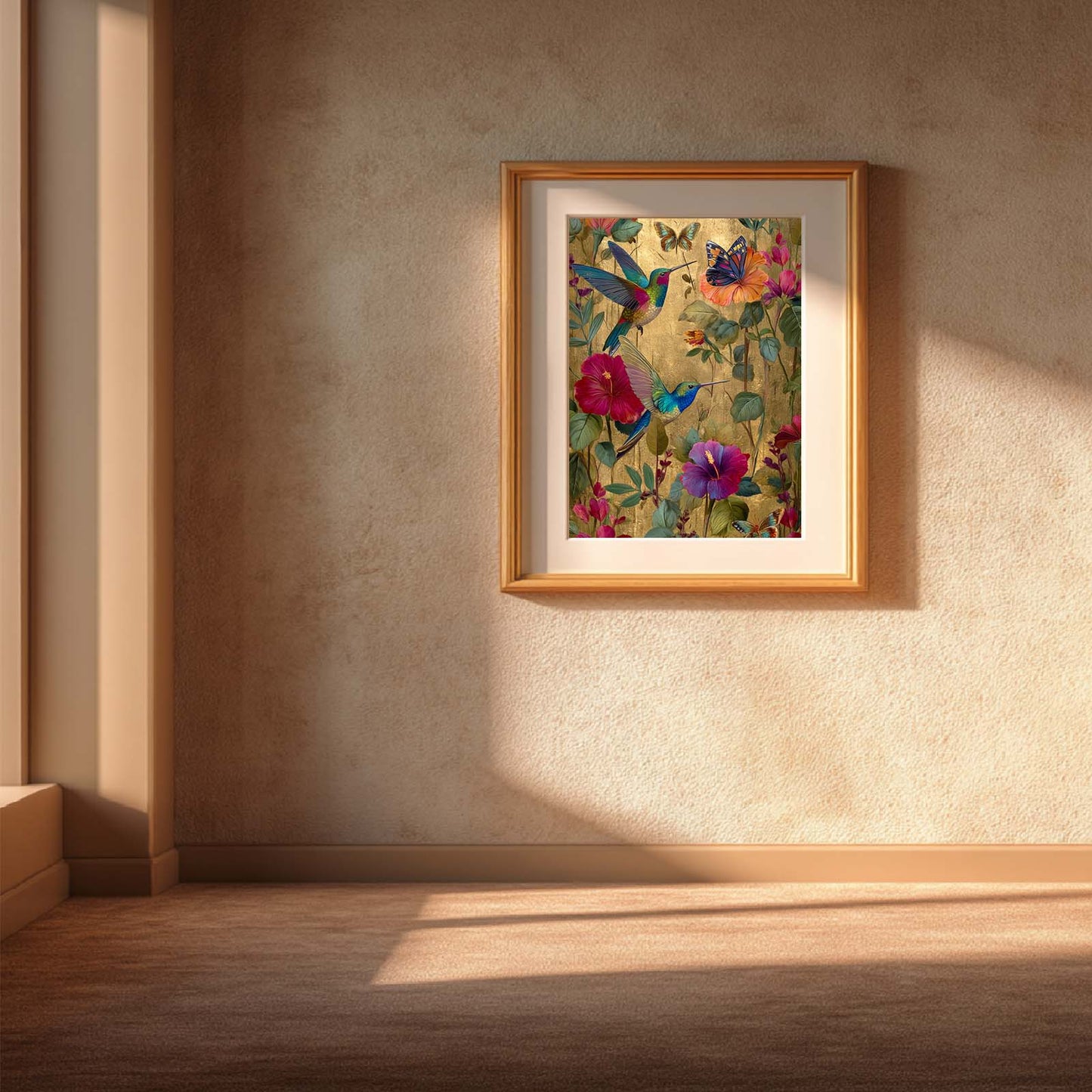 Tropical Flower Plants and Birds