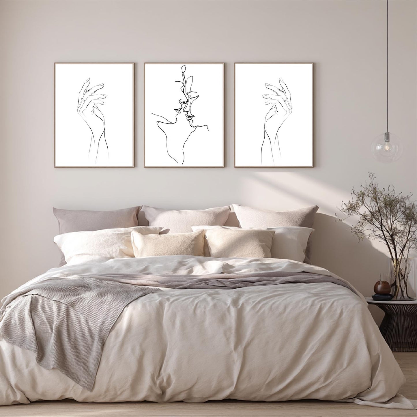 Black and White Minimalism Women Lines