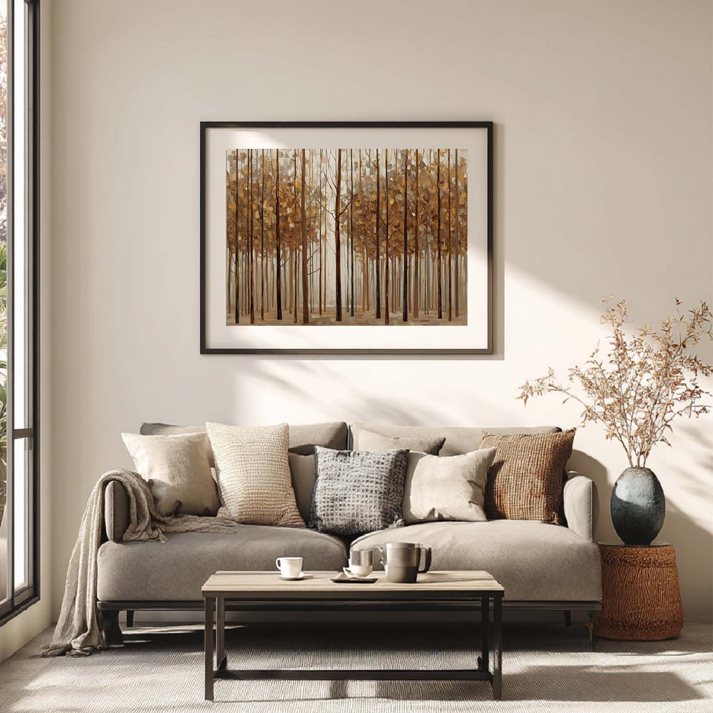 Abstract Oil Painting Desolate Forest