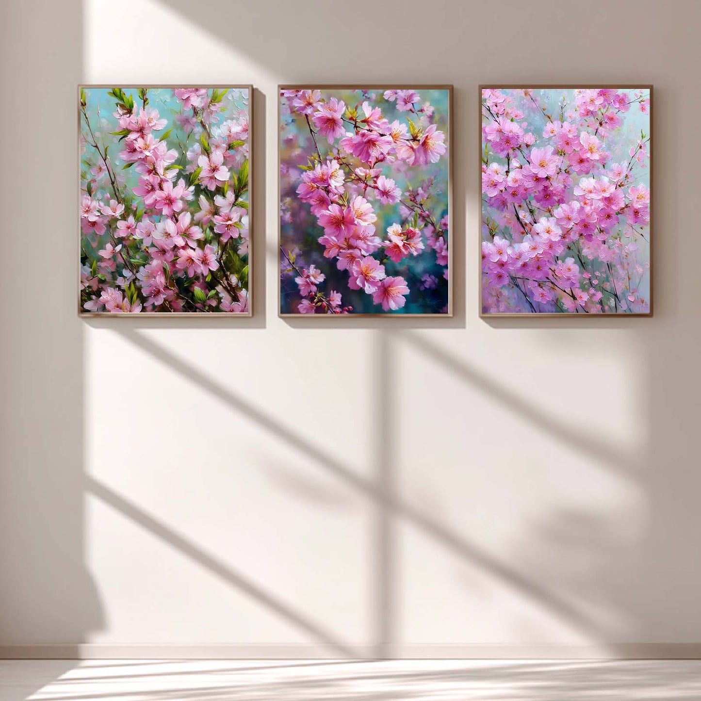 Abstract Spring Landscape Blooming Garden Canvas Painting