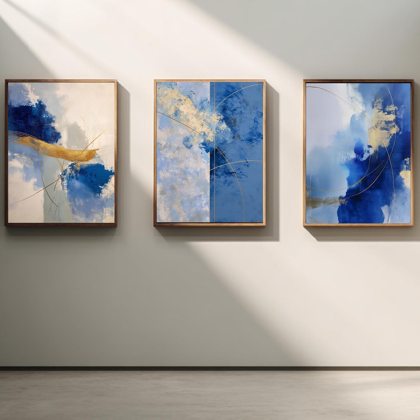 Abstract Blue and Gold Minimalism