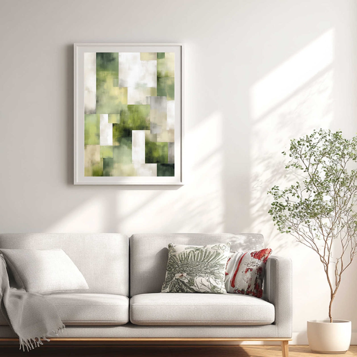 Abstract Green Canvas
