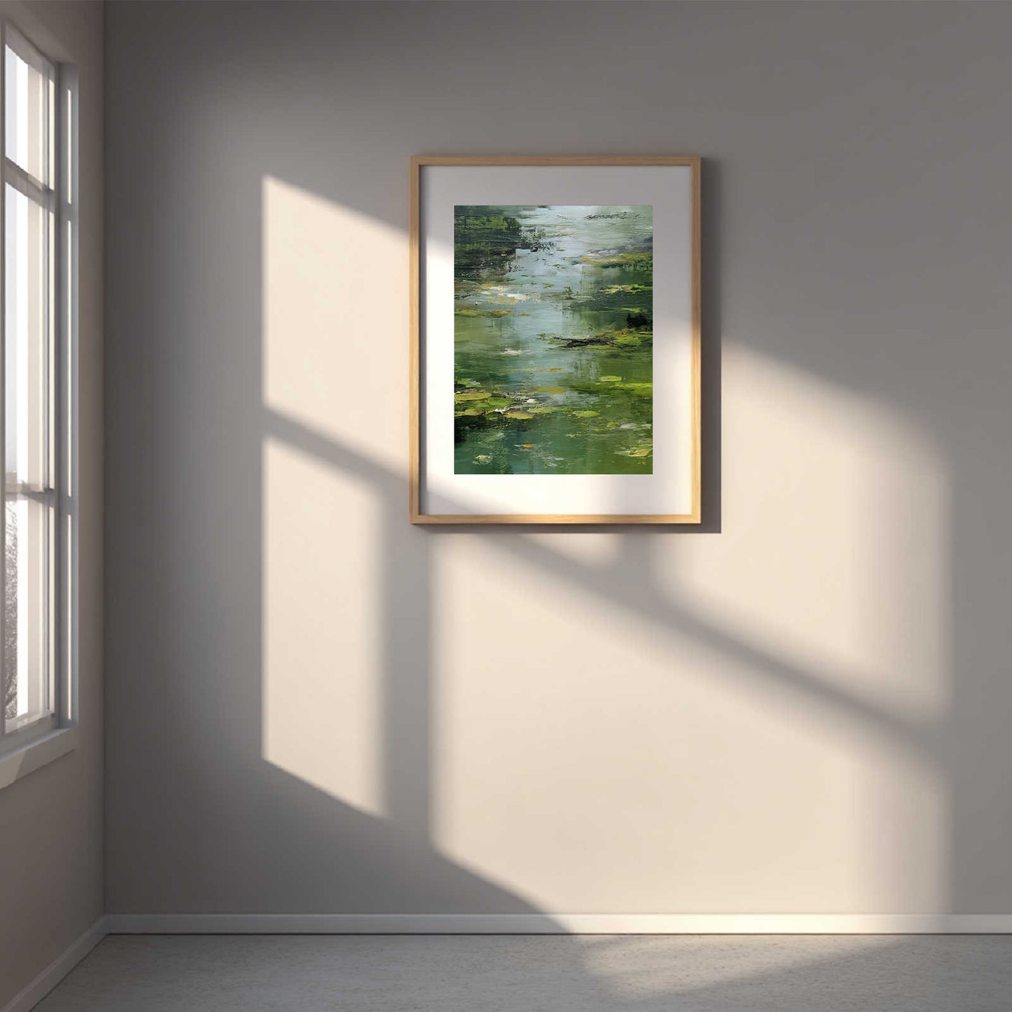 Abstract Landscape Summer Green Pond