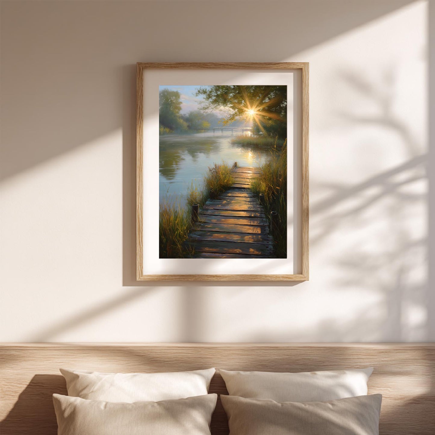 Sunrise Dock Abstract Landscape