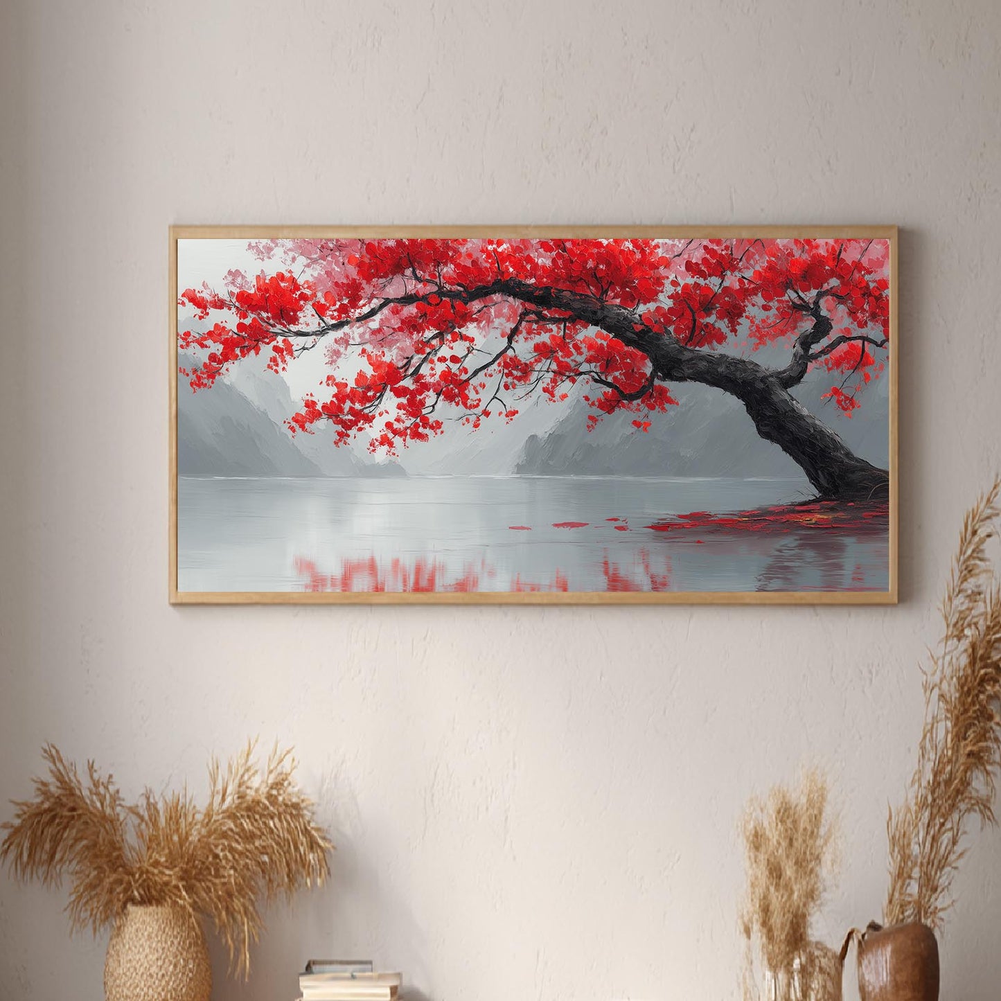 Red Tree Abstract Landscape