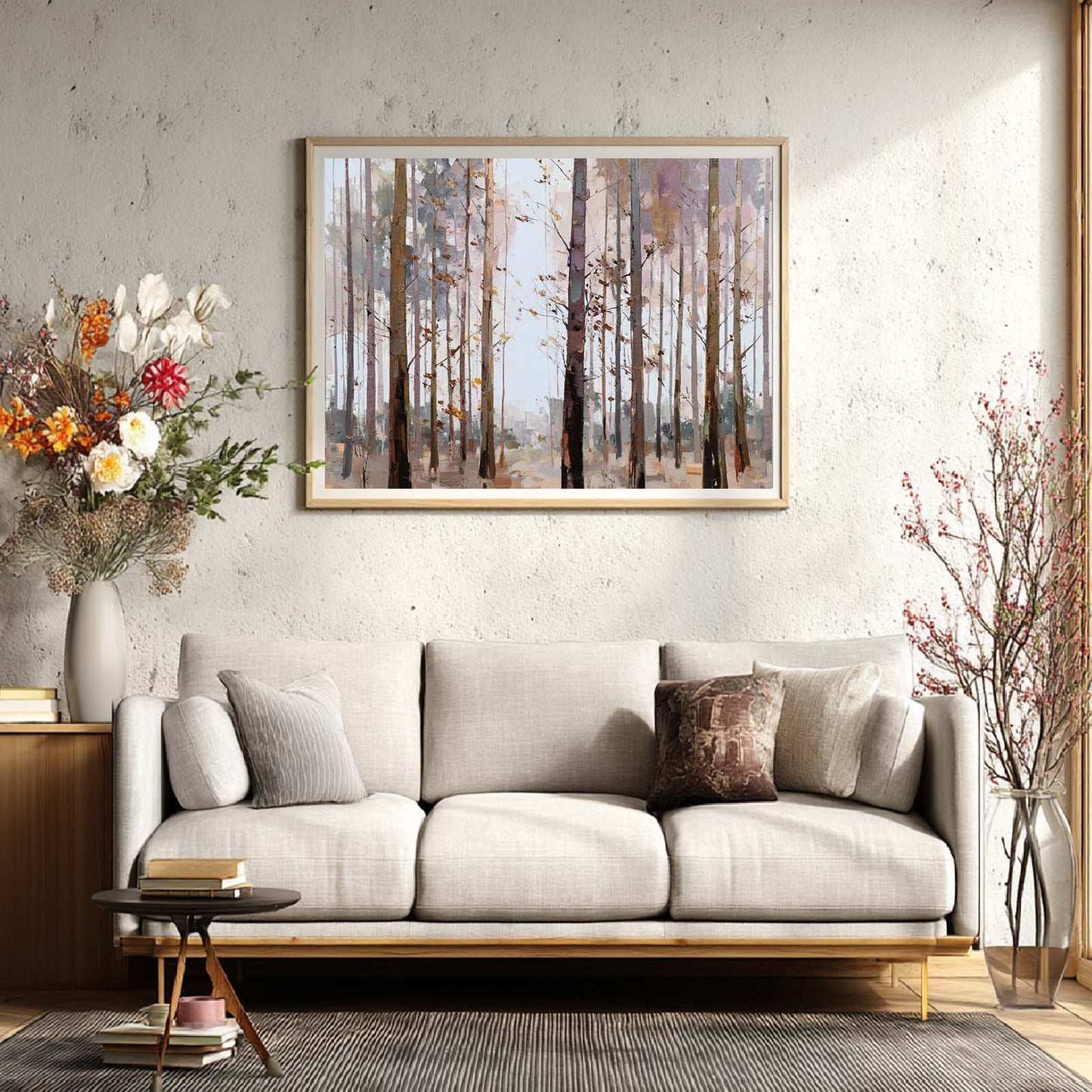 Abstract Oil Painting Desolate Forest