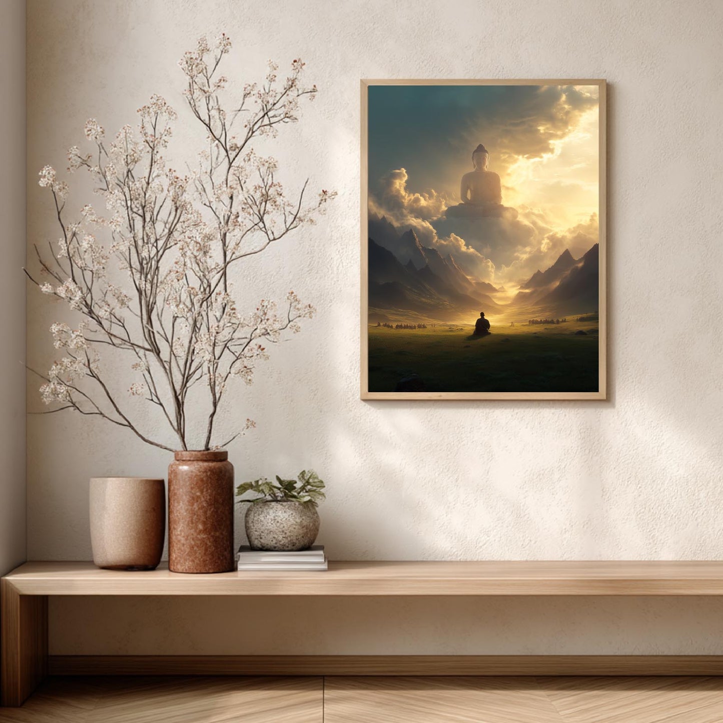 Modern Buddha Zen Abstract