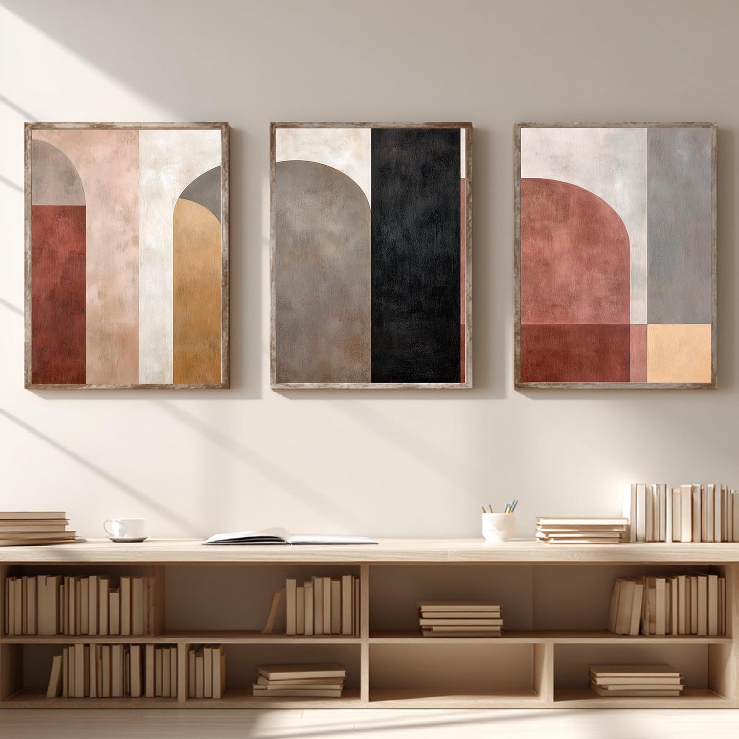 Geometry Beige Gray Abstract