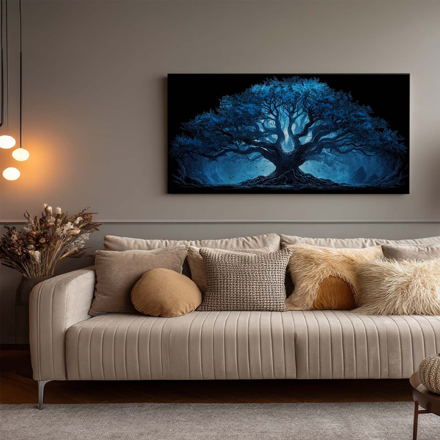 Abstract Blue Tree of Life
