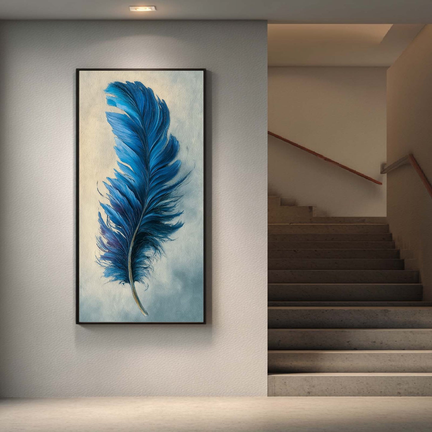 Abstract Blue Feather