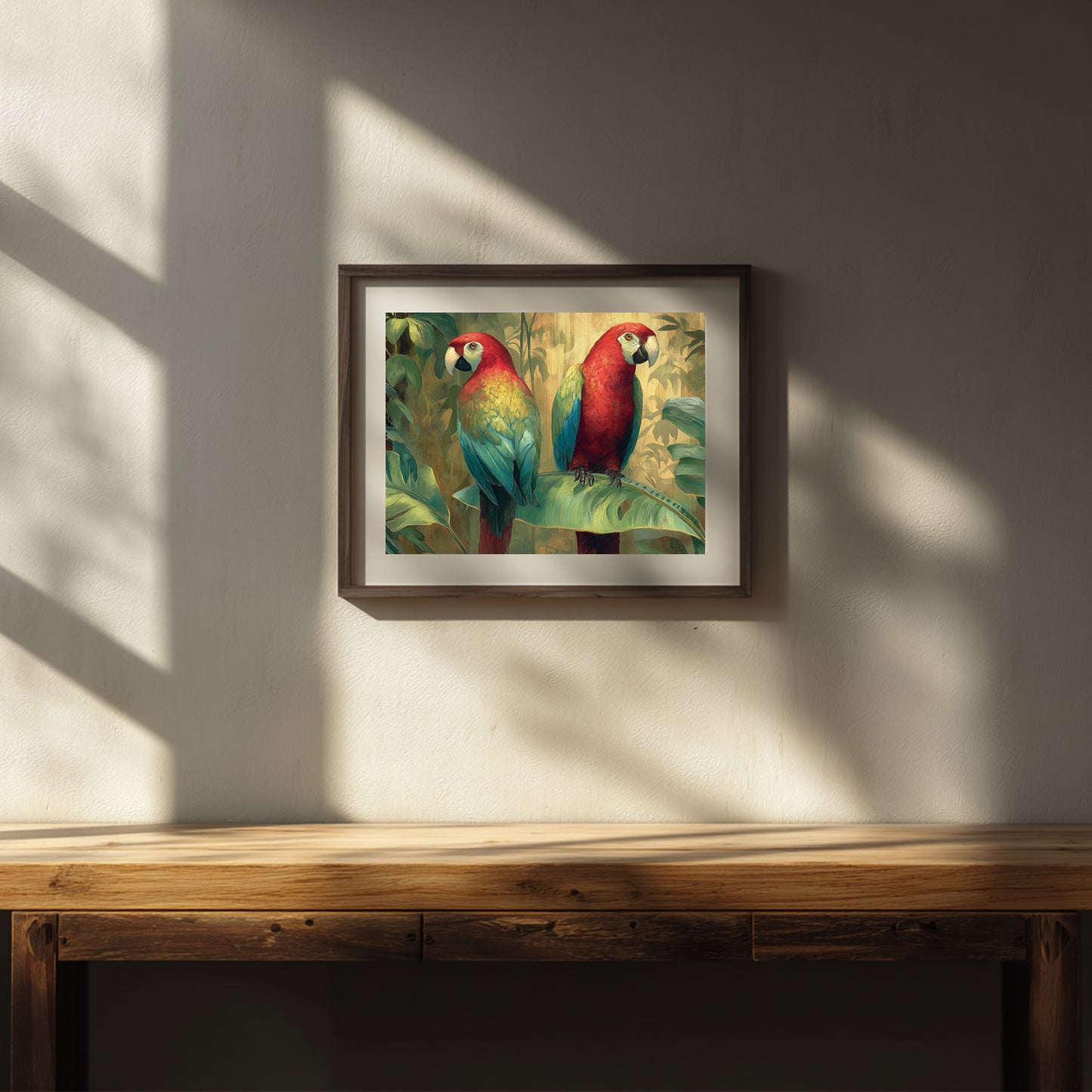 Tropical Plants Abstract Colorful Parrot Nature Animal