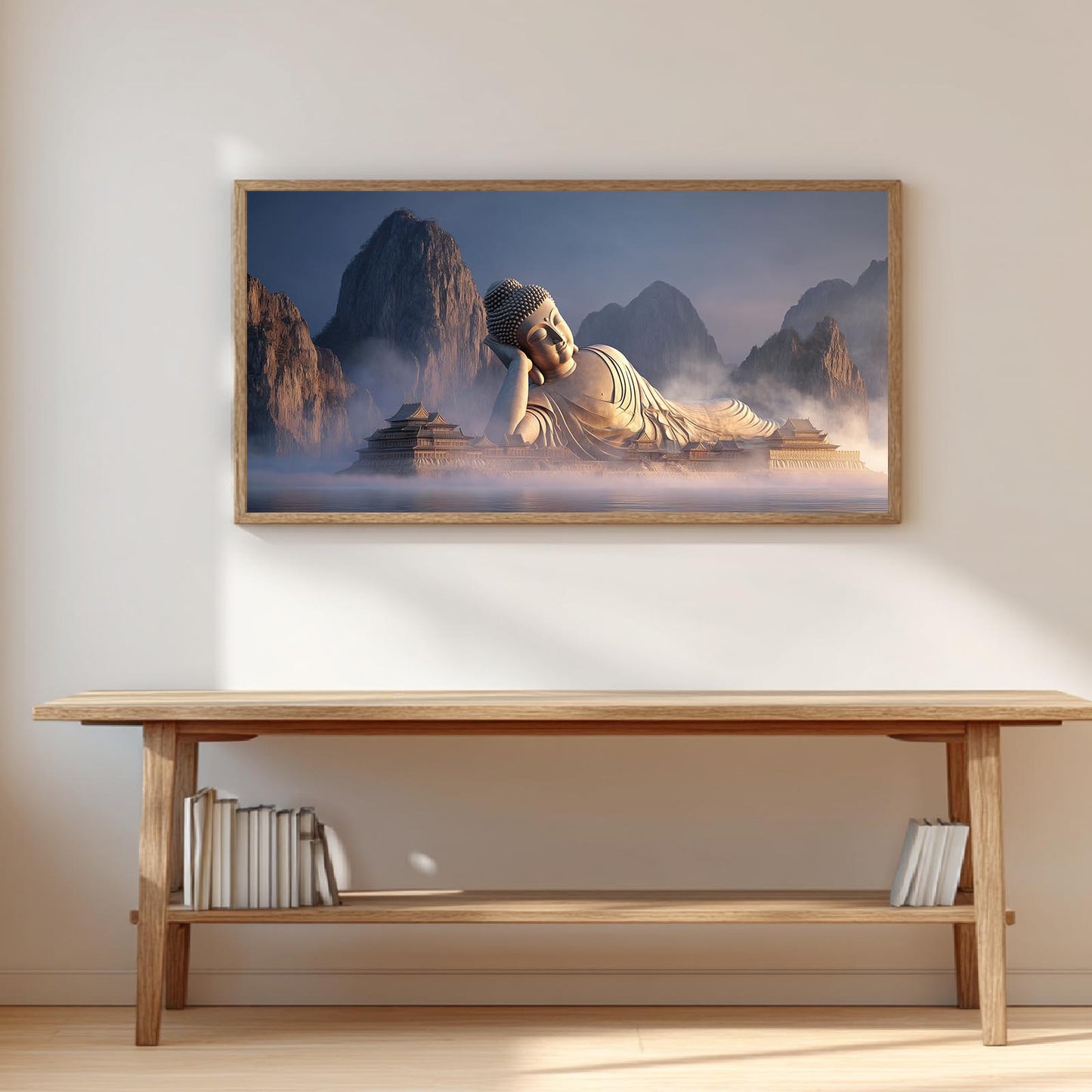 Reclining Buddha Abstract landscape Zen