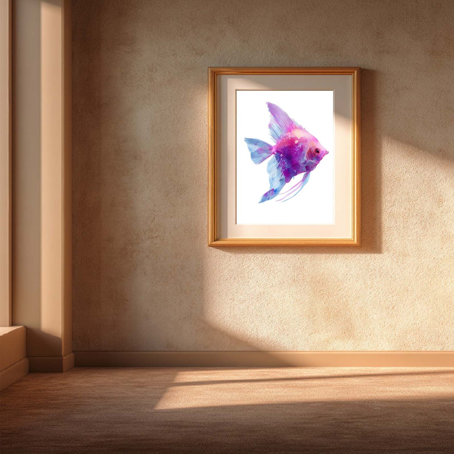 Abstract Watercolor Fish