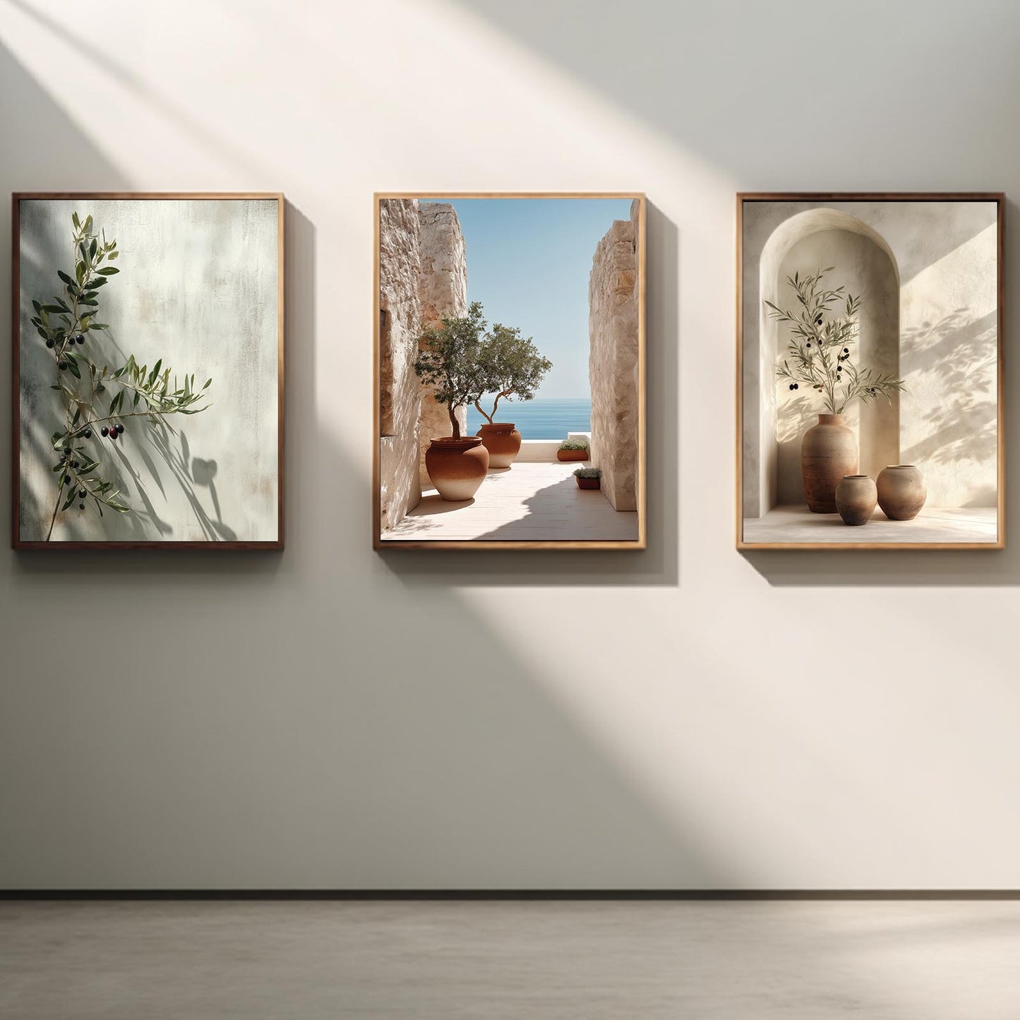 Modern Mediterranean Courtyard Olive Tree