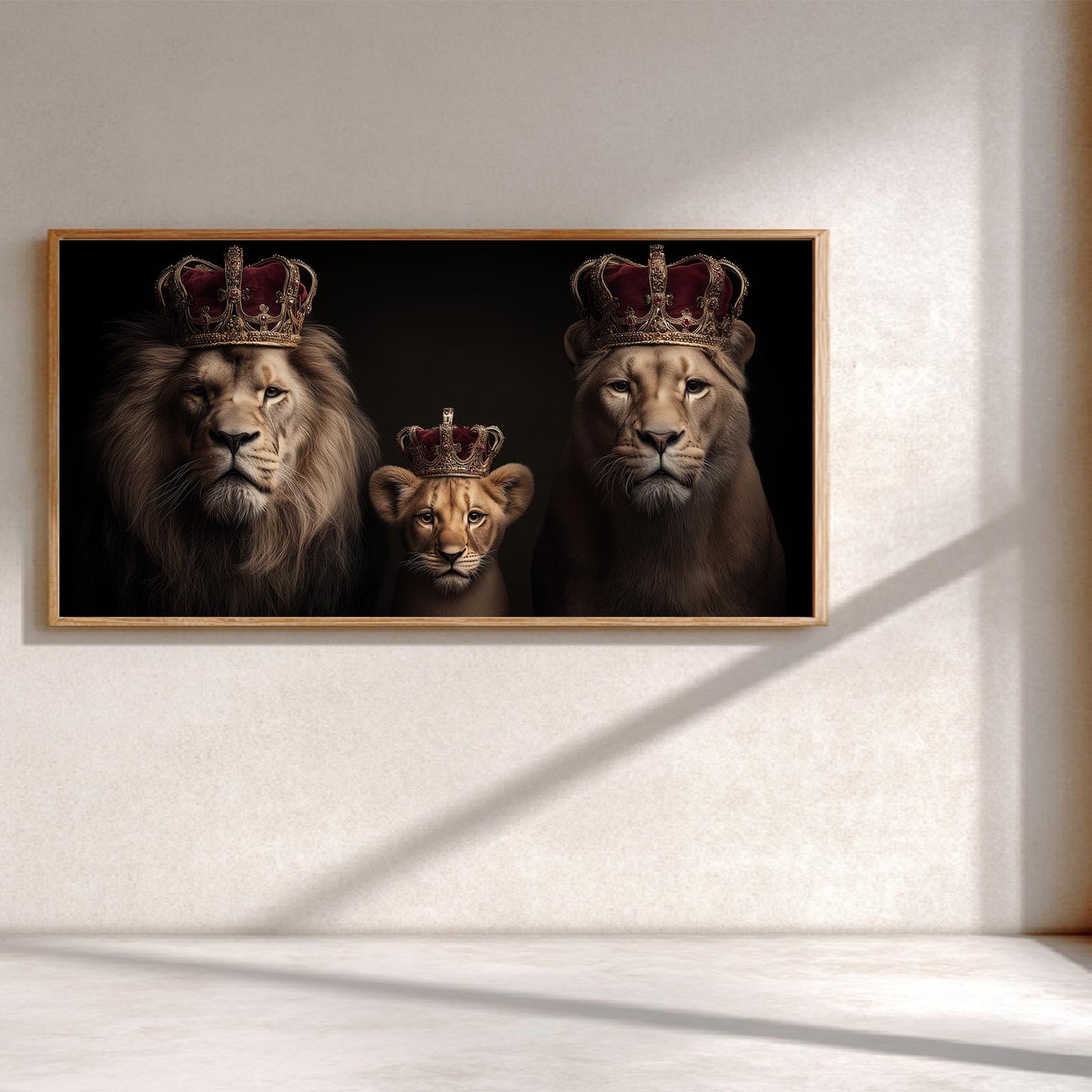 Lion Family Modern Abstract Animals