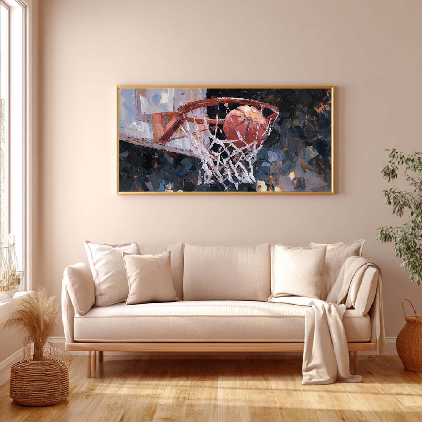 Abstract Oil Painting Basketball