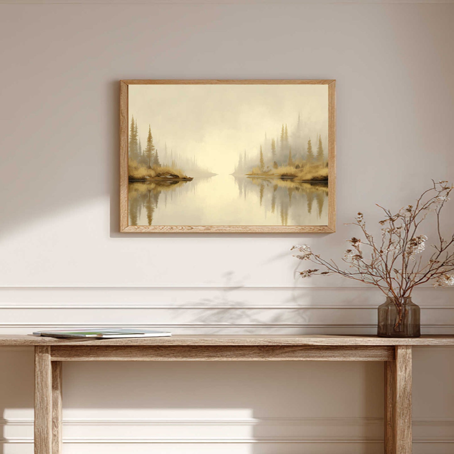Mountain Forest Lake Abstract Landscape