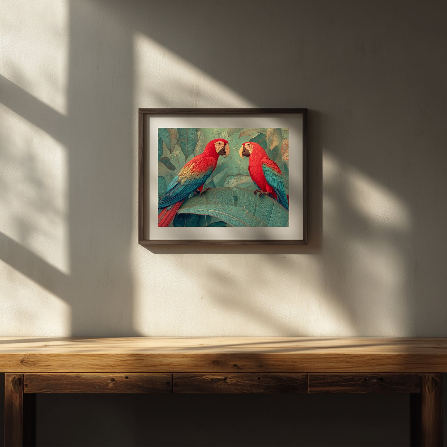 Tropical Plants Abstract Colorful Parrot Nature Animal