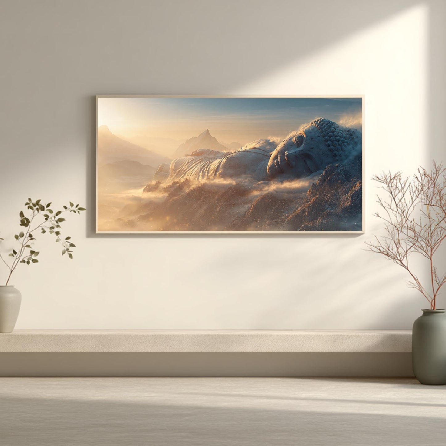 Reclining Buddha Abstract landscape Zen